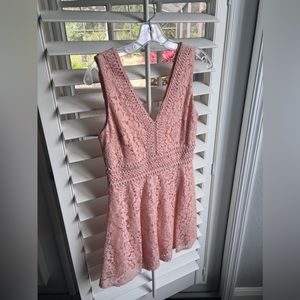 Pink floral lace cocktail dress | never worn | francesca’s